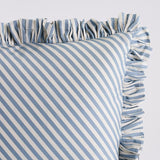 Schumacher Sky 14" x 14" Brigitte Stripe Pillow