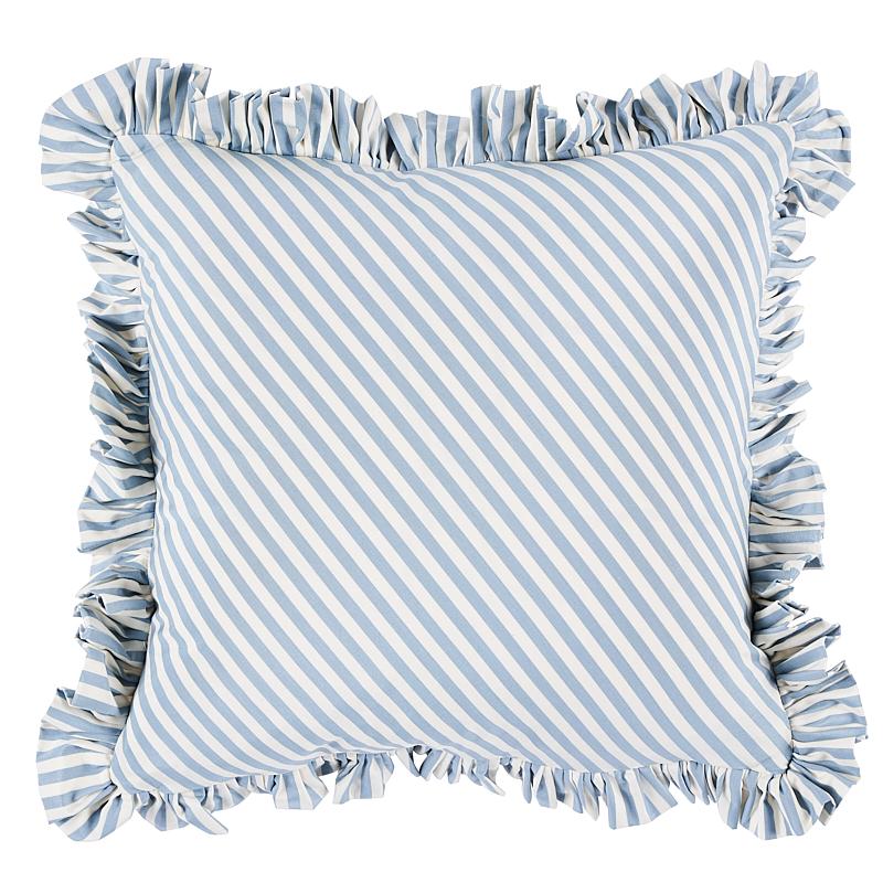 Schumacher Sky 16" x 16" Brigitte Stripe Pillow