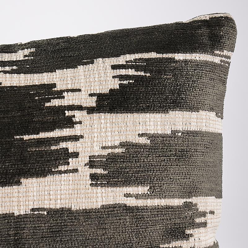 Schumacher Charcoal 24" x 12" Gibson Pillow