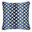Schumacher Lapis 18" x 18" Chevron Strie Velvet Pillow