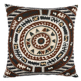 Schumacher Black Neutral 20" x 20" Corfu Pillow