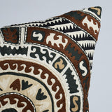 Schumacher Corfu Black Neutral 20" x 20" Pillow