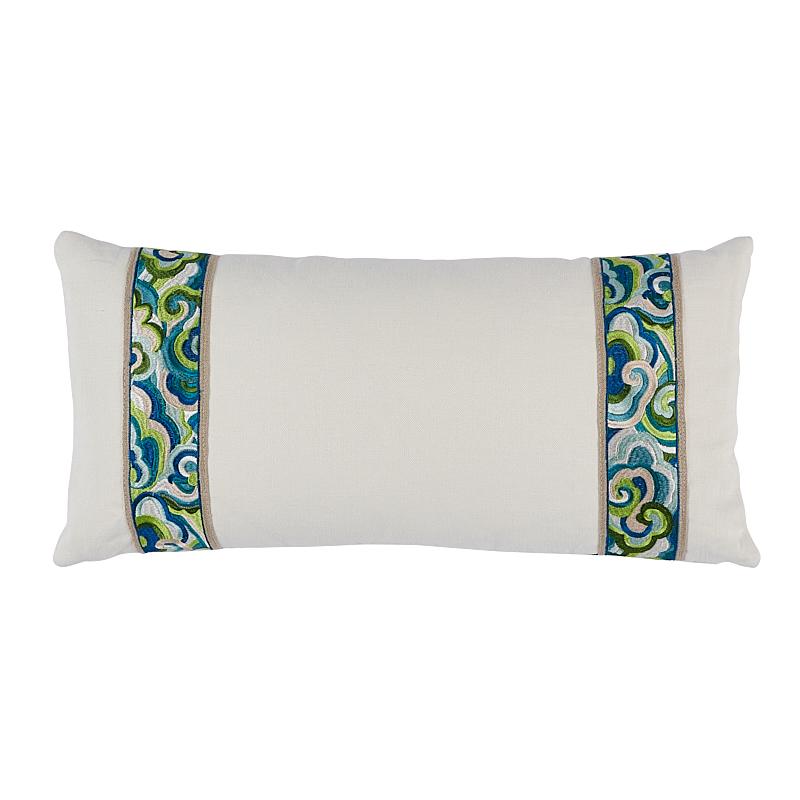 Schumacher Peacock 24" x 12" Woodstock Pillow