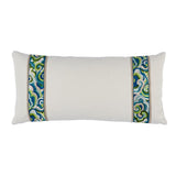 Schumacher Peacock 24" x 12" Woodstock Pillow