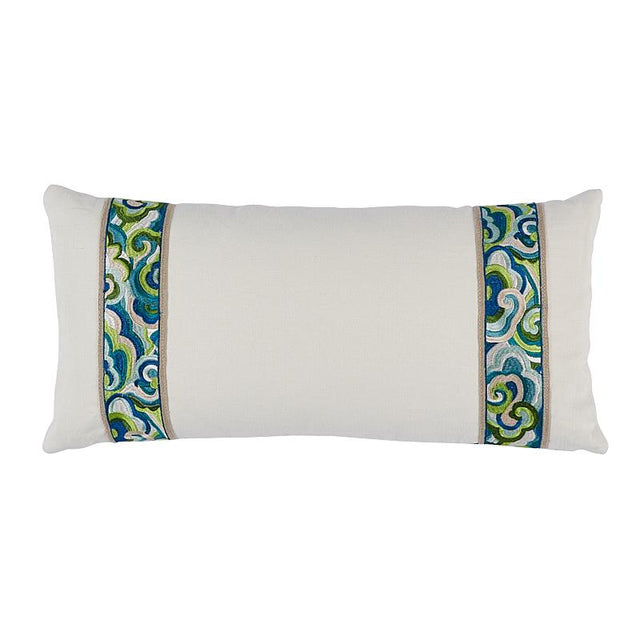 Schumacher Peacock 24" x 12" Woodstock Pillow