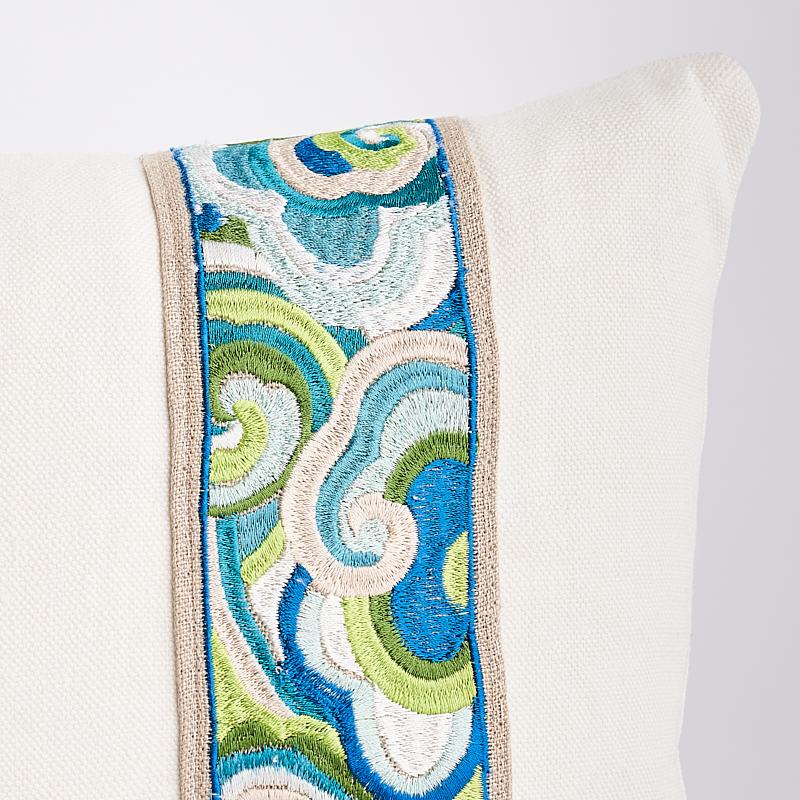 Schumacher Woodstock Peacock 24" x 12" Pillow