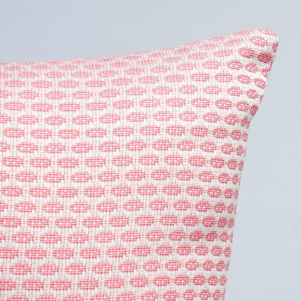 Schumacher Hickox Indoor/Outdoor Coral 16" x 16" Pillow