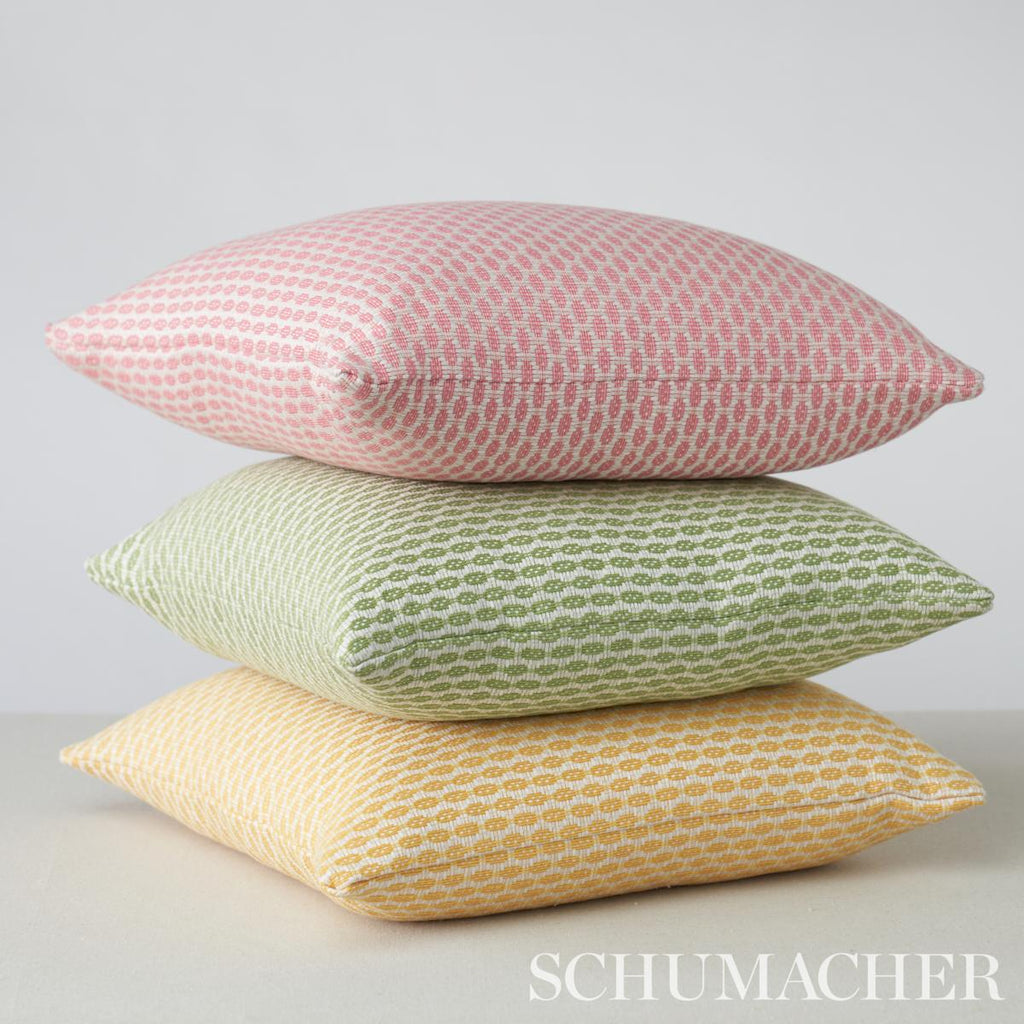 Schumacher Hickox Indoor/Outdoor Coral 18" x 18" Pillow
