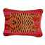 Schumacher Red & Pink 20" x 14" Jokhang Tiger Velvet Pillow