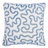 Schumacher Navy On Ivory 22" x 22" Riley Pillow
