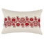 Schumacher Red 24" x 16" Theodora Embroidery Pillow