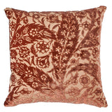 Schumacher Saz Paisley Velvet Terracotta 20" x 20" Pillow