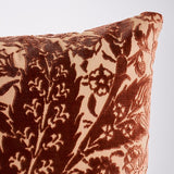 Schumacher Saz Paisley Velvet Terracotta 20" x 20" Pillow