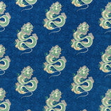 Sanderson Water Dragon Emperor Blue/Emerald Fabric