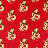 Sanderson Water Dragon Cinnabar Red Fabric