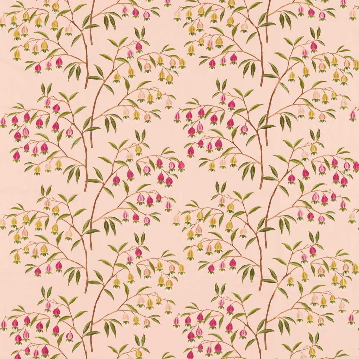 Sanderson Chinese Lantern Peach Blossom Fabric