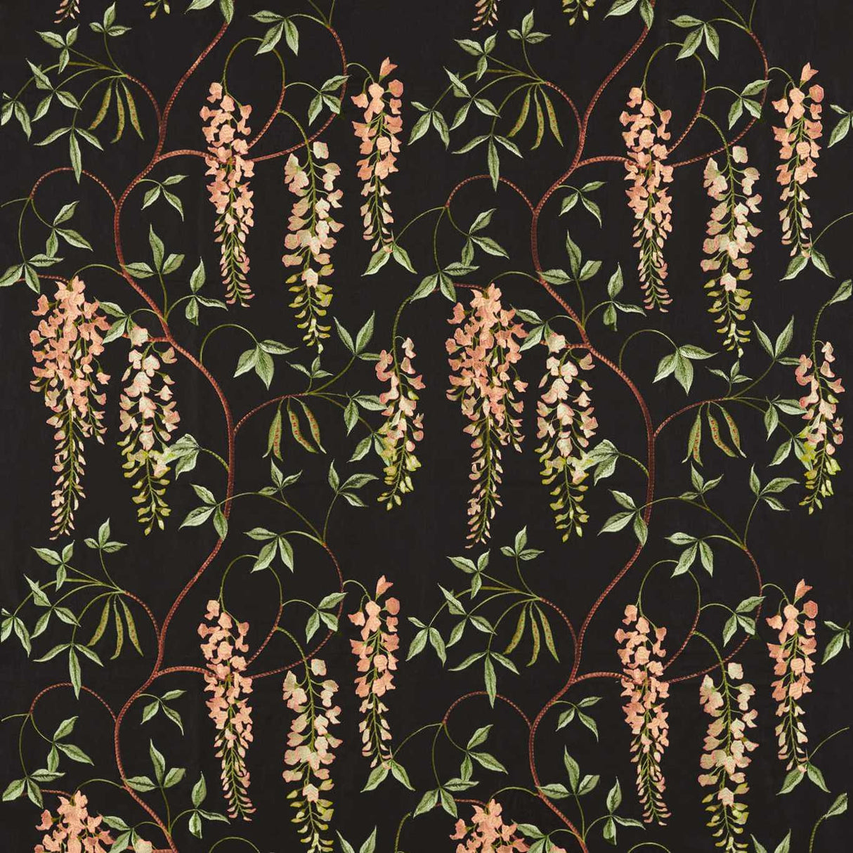 Sanderson Laburnum Falls Ebony & Inkwood Fabric