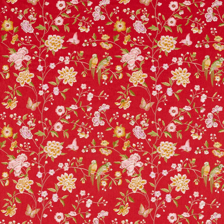 Sanderson Chinoiserie Hall Cinnabar Red Fabric