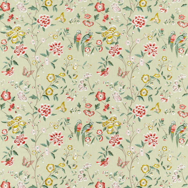 Sanderson Chinoiserie Hall Bamboo & Rose Fabric