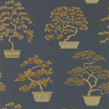 Sanderson Penjing Ink Black/Gold Wallpaper