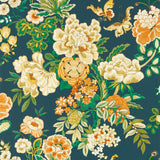 Sanderson Emperor Peony Midnight/Apricot Wallpaper