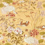 Sanderson Crane & Frog Honey/Olive Wallpaper