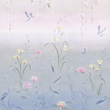 Sanderson Water Garden Soft Jade/Pink Blossom Wallpaper