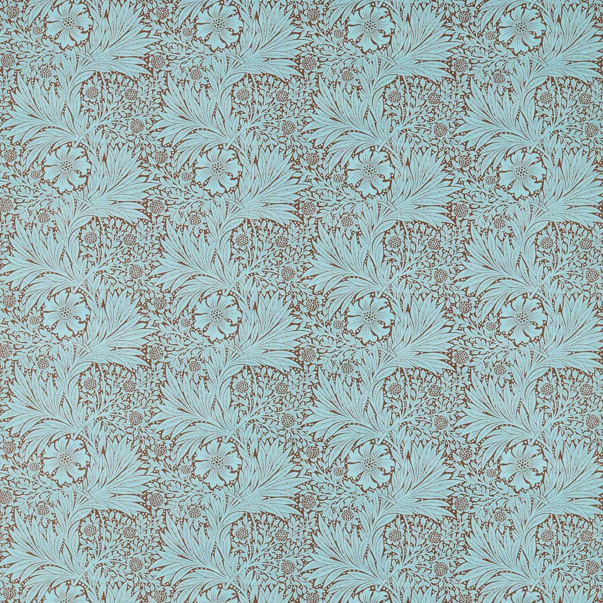 Morris & Co Marigold Sky/Chocolate Fabric