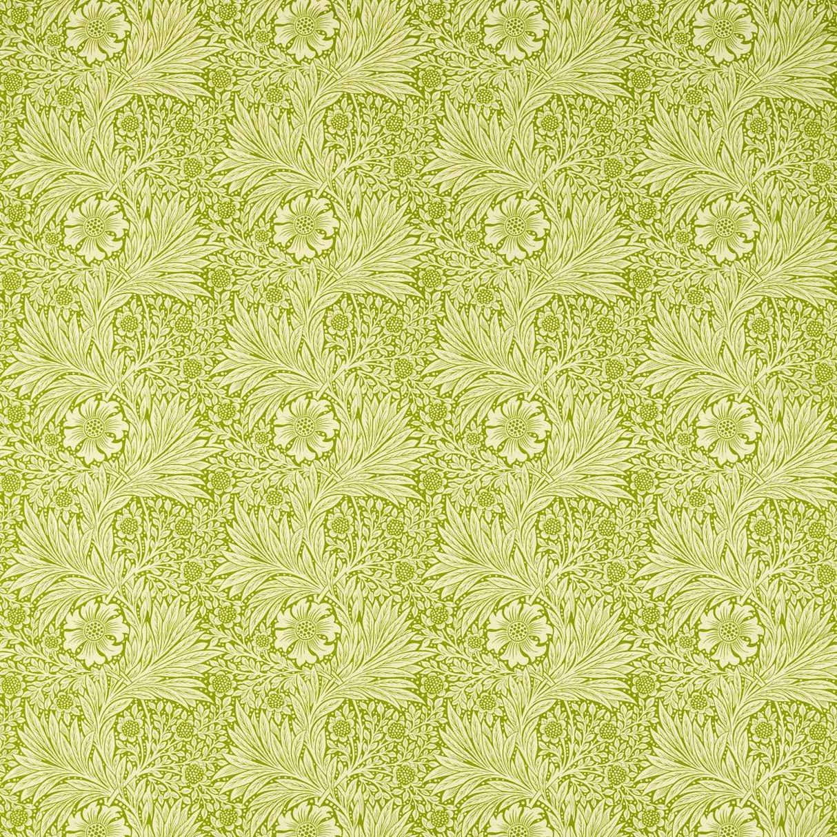 Morris & Co Marigold Cream/Sap Green Fabric