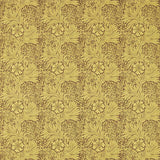 Morris & Co Marigold Summer Yellow/Chocolate Fabric