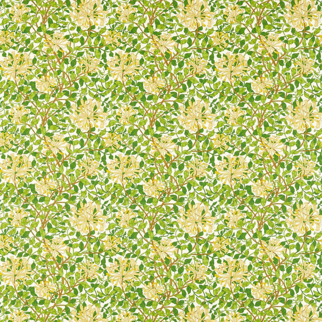 Morris & Co Honeysuckle Cream/Chocolate Fabric