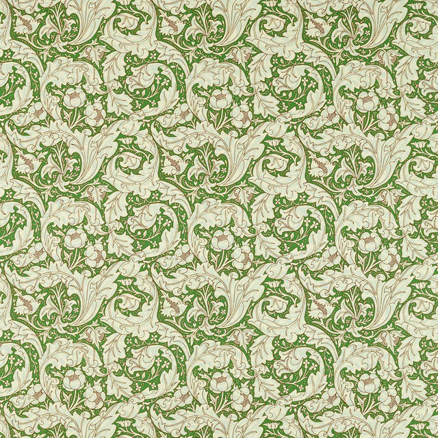 Morris & Co Bachelors Button Leaf Green/Sky Fabric
