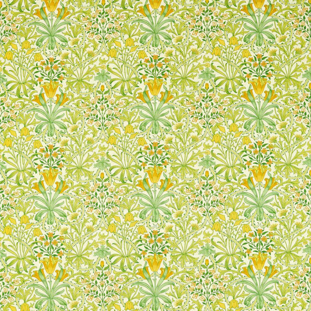 Morris & Co Woodland Weeds Sap Green Fabric
