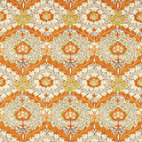 Morris & Co Merton Burnt Orange/Chartreuse Fabric