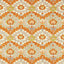 Morris & Co Merton Burnt Orange/Chartreuse Fabric