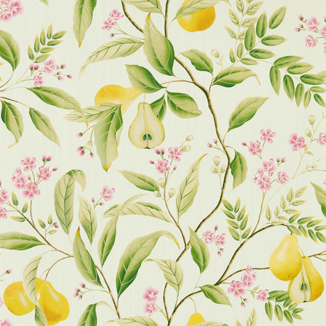 Harlequin Marie Fig leaf/Honey/Blossom Wallpaper