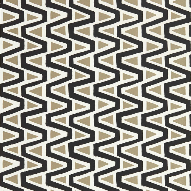 Harlequin Perception Black Earth/Gilver/New Beginnings Wallpaper