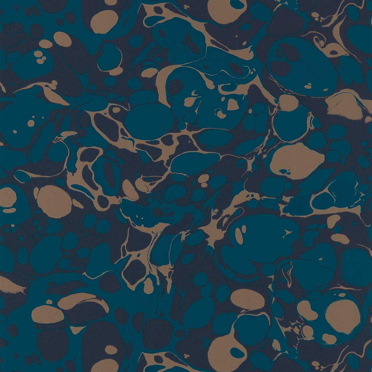 Harlequin Marble Azurite/ Copper/Japanese Ink Wallpaper