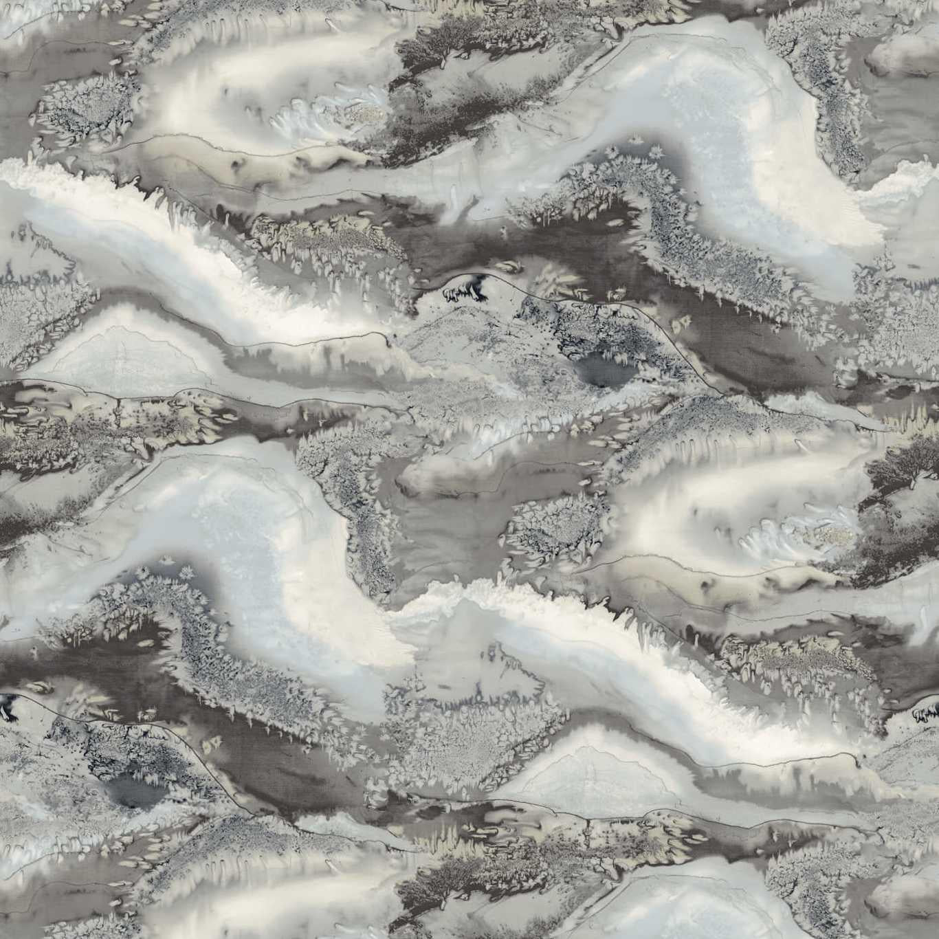 Harlequin Reflected Obsidian Snowflake Wallpaper