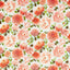 Harlequin Dahlia Coral/Fig Leaf/Sky Fabric
