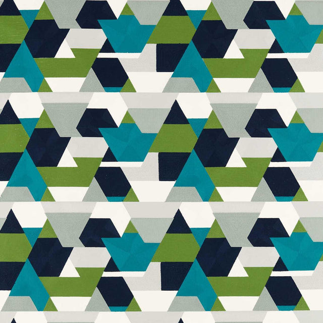 Harlequin Popova Amazonia/Sea Glass/Forest/Japanese Ink Fabric