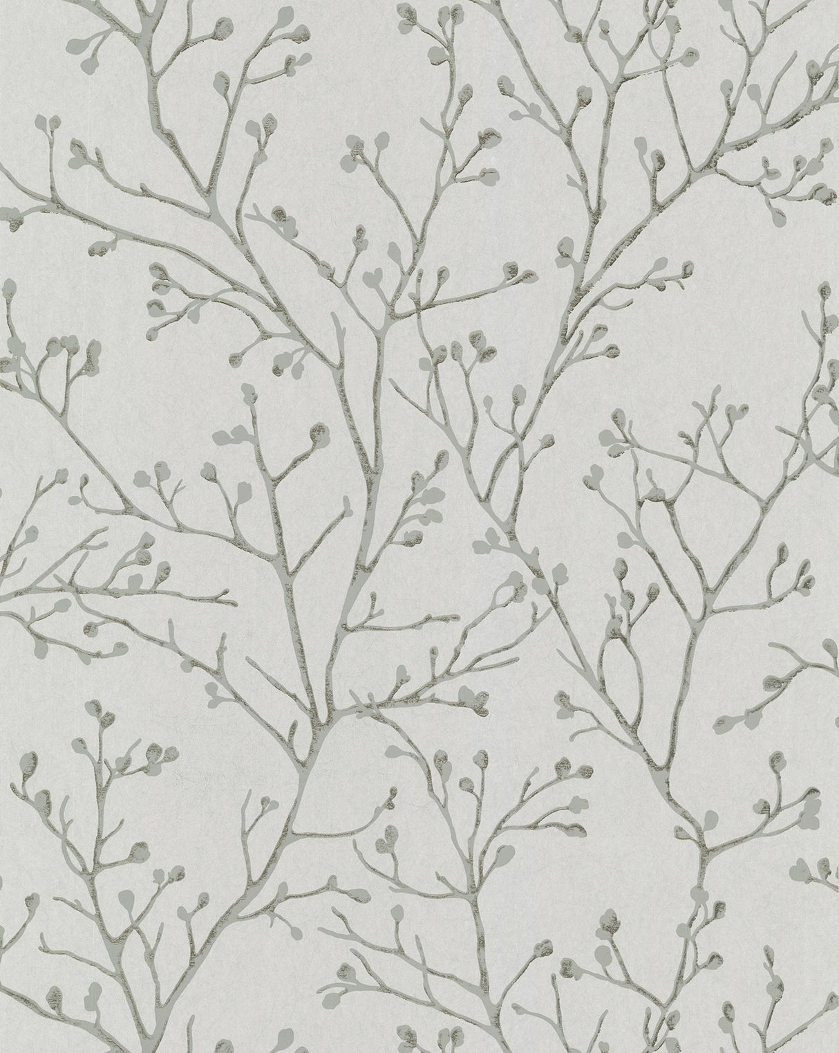A-Street Prints Koura Branches Platinum Wallpaper