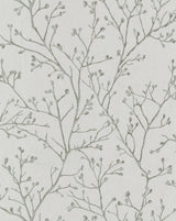A-Street Prints Koura Branches Platinum Wallpaper