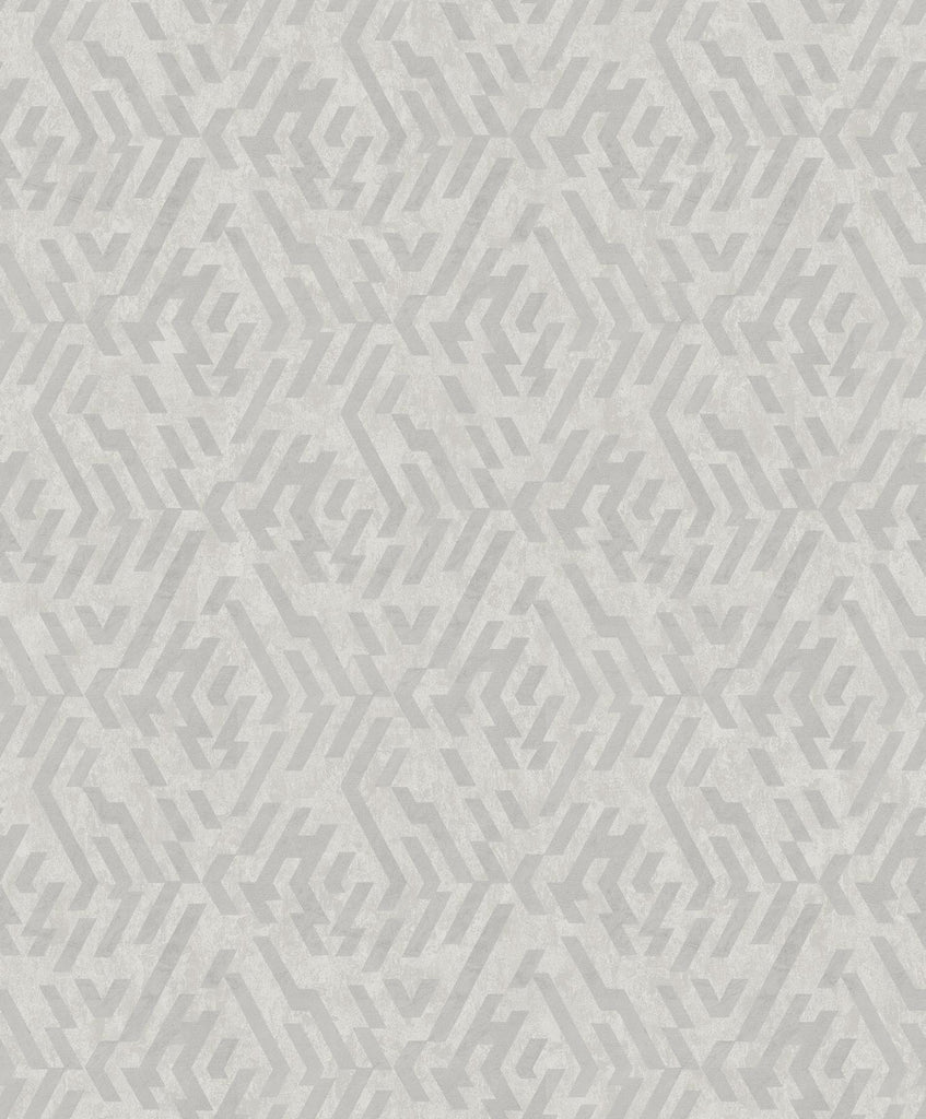 A-Street Prints Kila Grey Geometric Wallpaper
