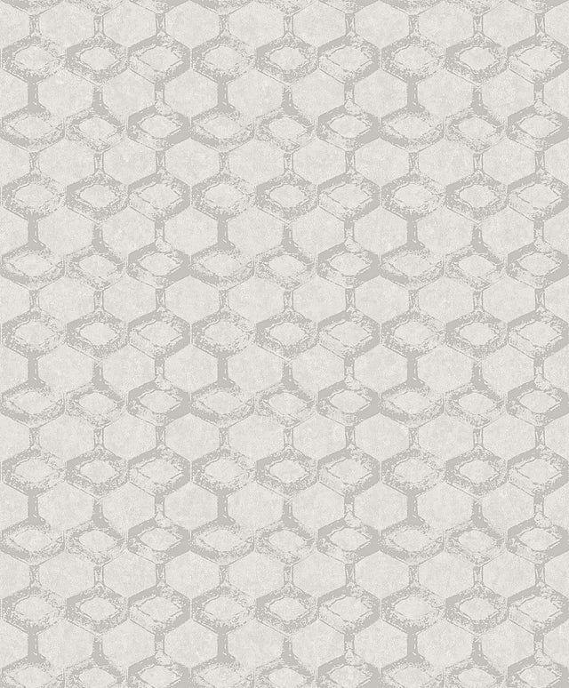 A-Street Prints Besi Silver Tiled Wallpaper