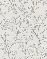 A-Street Prints Koura Silver Branches Wallpaper