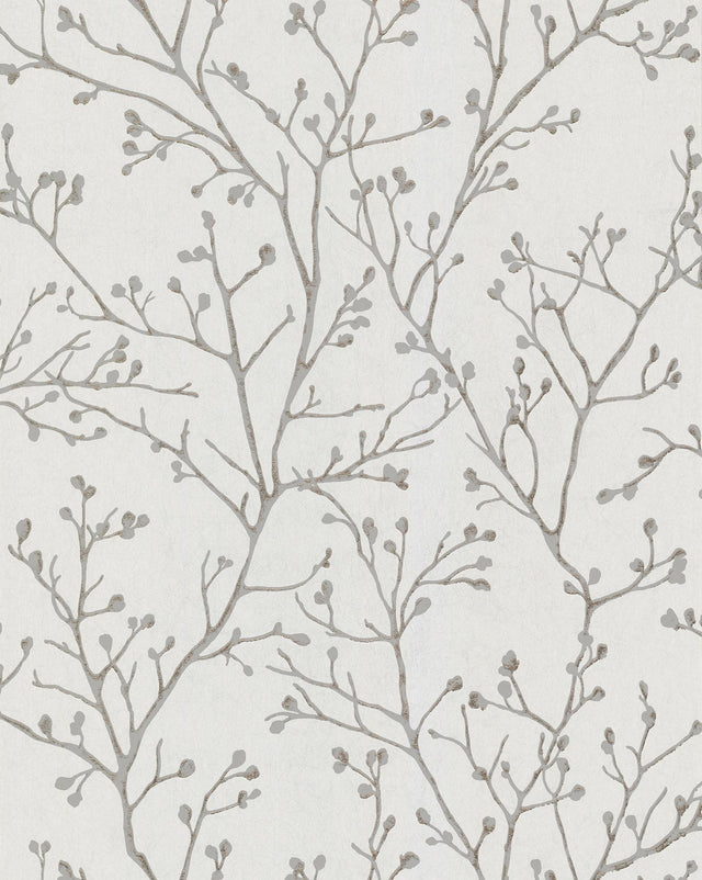 A-Street Prints Koura Silver Branches Wallpaper