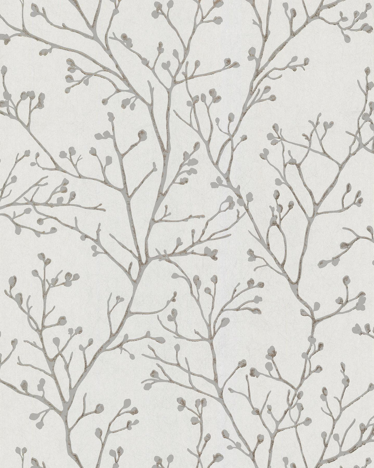A-Street Prints Koura Branches Silver Wallpaper