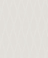 A-Street Prints Tetsu Ogee Wave Silver Wallpaper