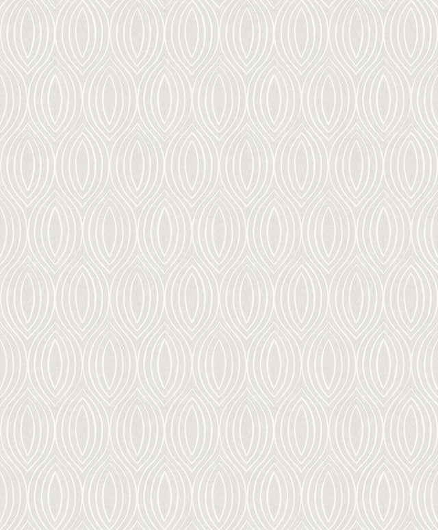 A-Street Prints Rino Silver Ogee Wallpaper